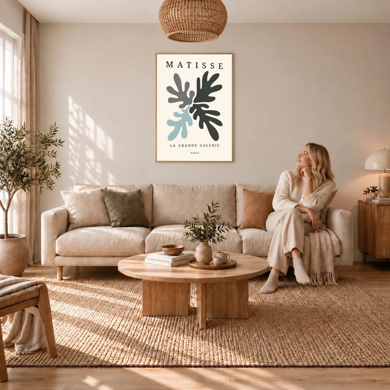 Matisse Nr. 115 – Akustikbild mit Druck, 104 × 73 cm