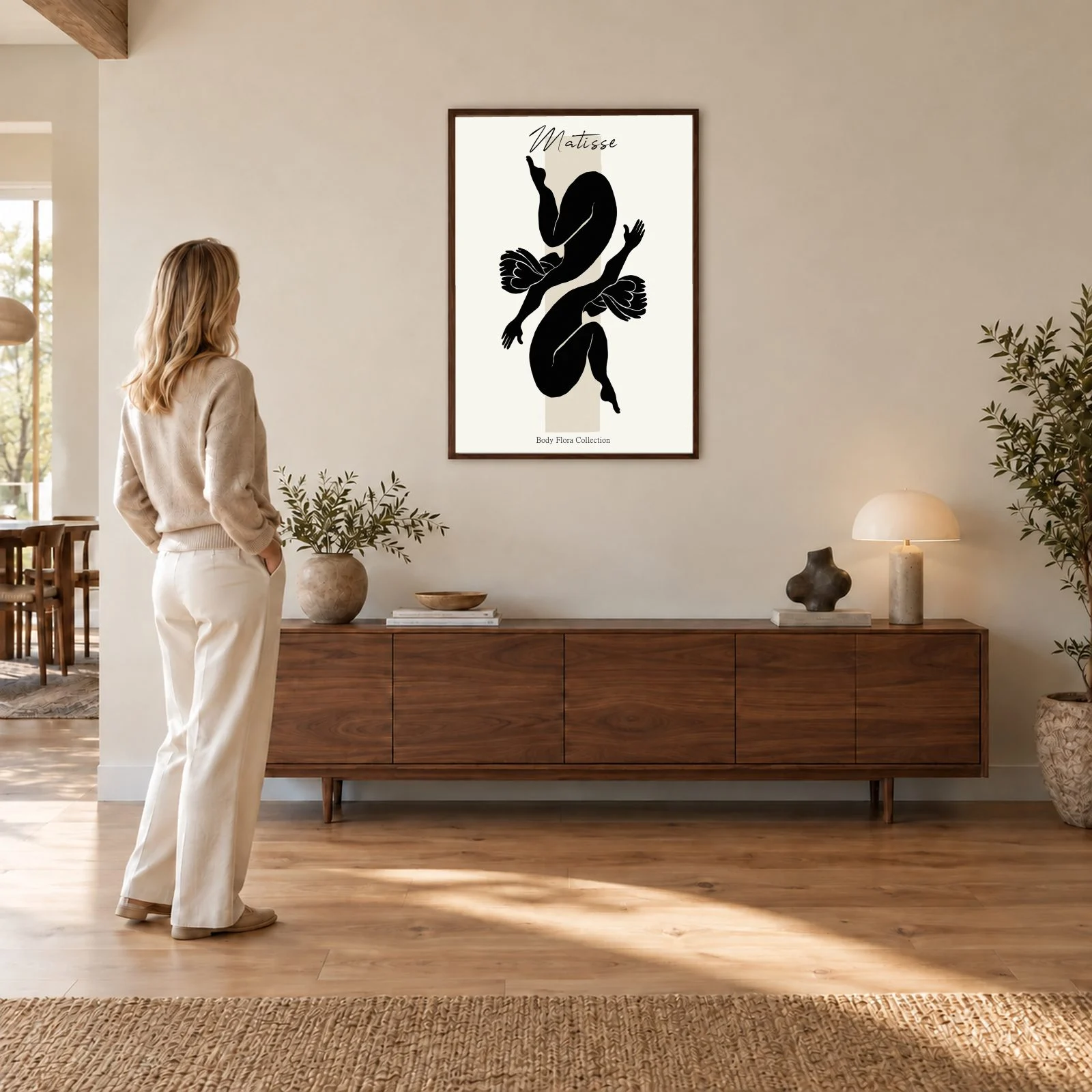 Matisse Nr. 495 – Akustikbild mit Druck, 104 × 73 cm