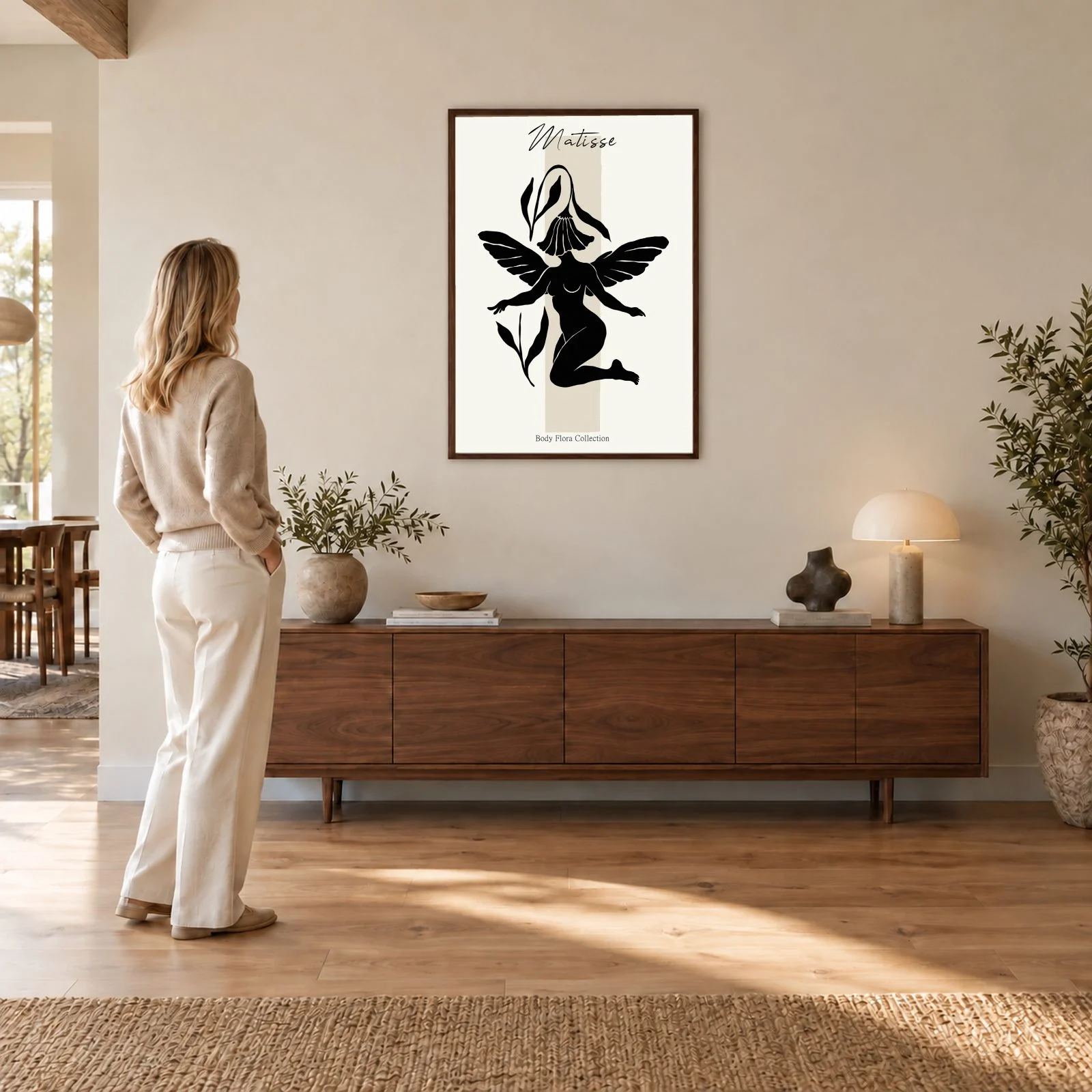 Matisse Nr. 468 – Akustikbild mit Druck, 104 × 73 cm