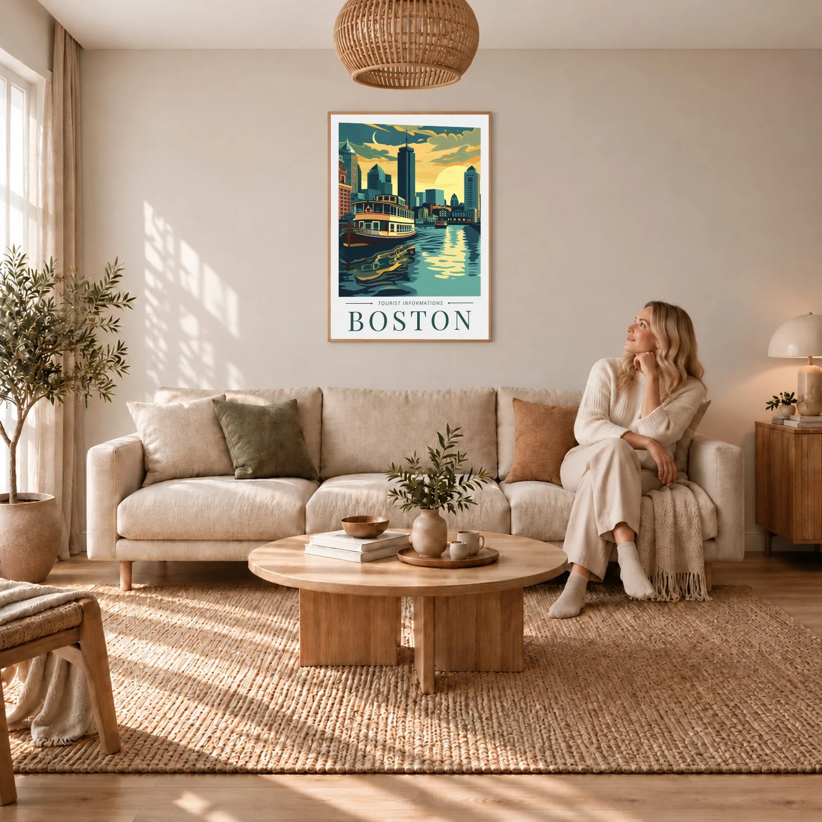 Reisen Nr. 49 – Akustikbild mit Druck, 104 × 73 cm