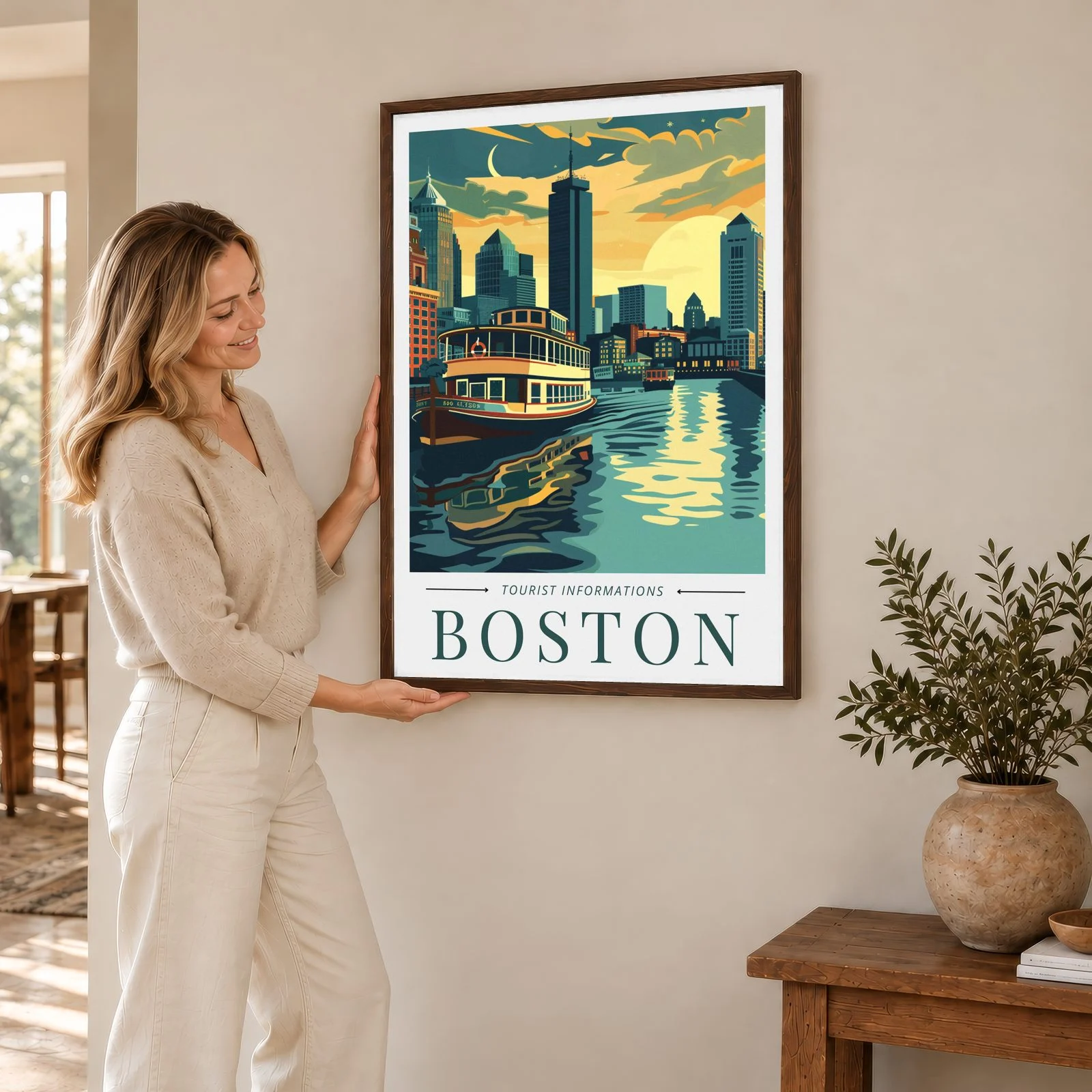 Reisen Nr. 49 – Akustikbild mit Druck, 104 × 73 cm