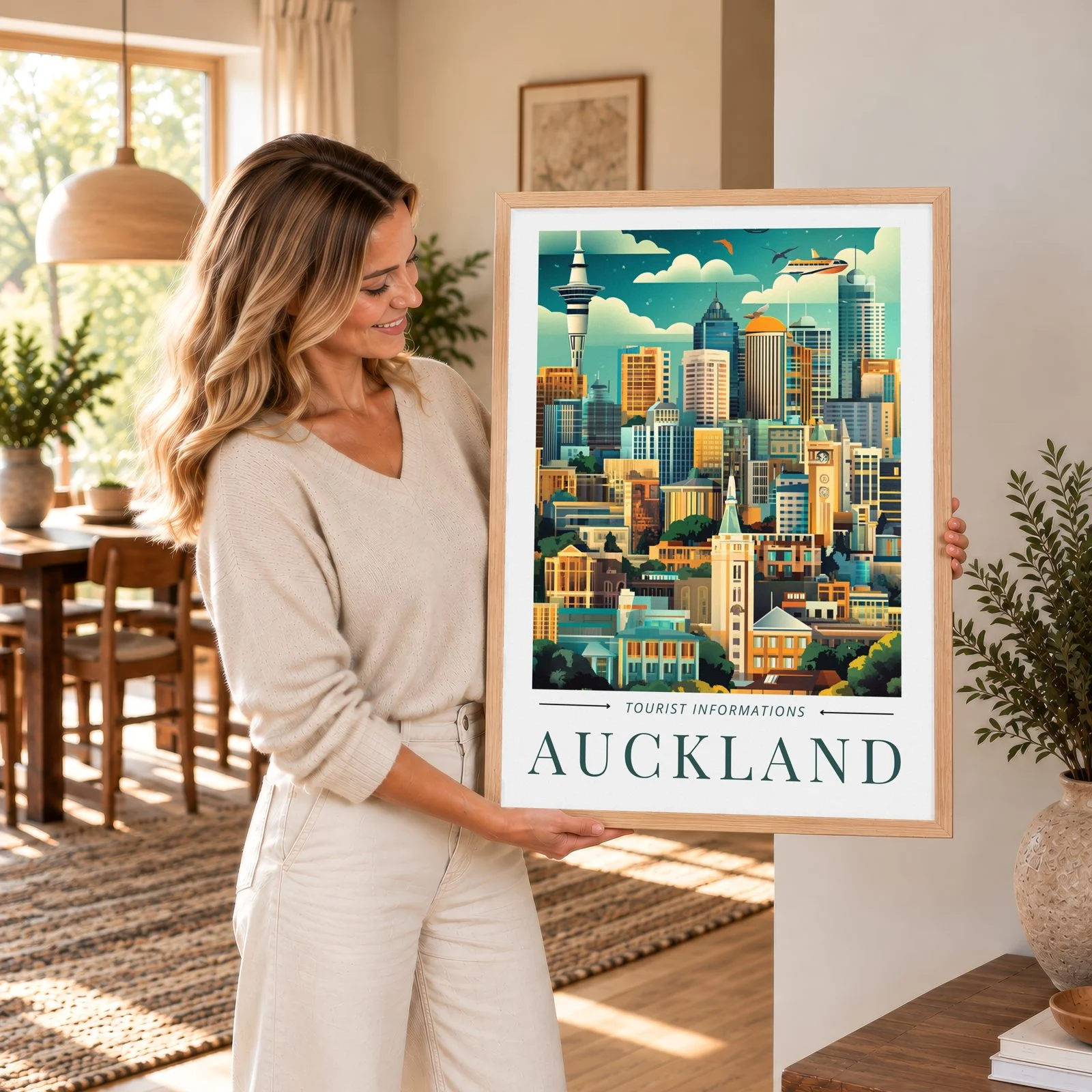 Reisen Nr. 84 – Akustikbild mit Druck, 104 × 73 cm