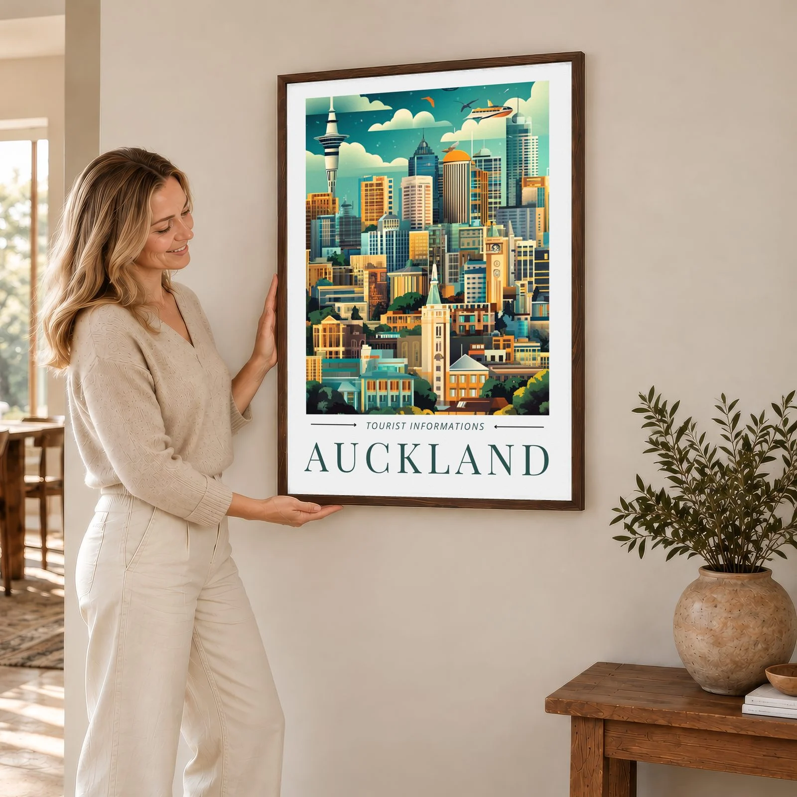Reisen Nr. 84 – Akustikbild mit Druck, 104 × 73 cm