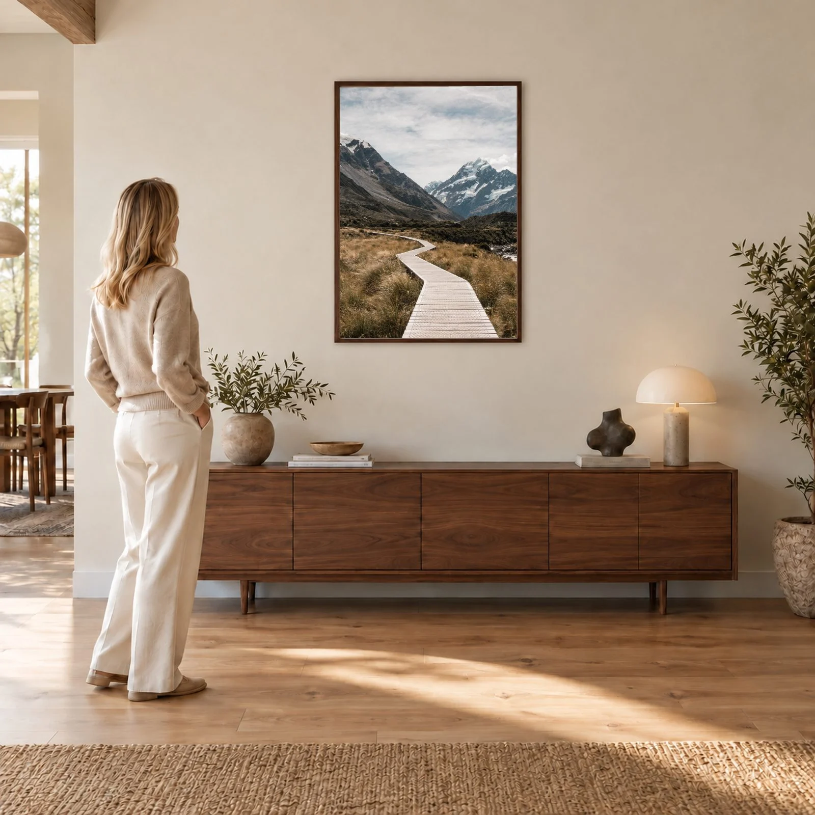 Natur Nr. 11 – Akustikbild mit Druck, 104 × 73 cm