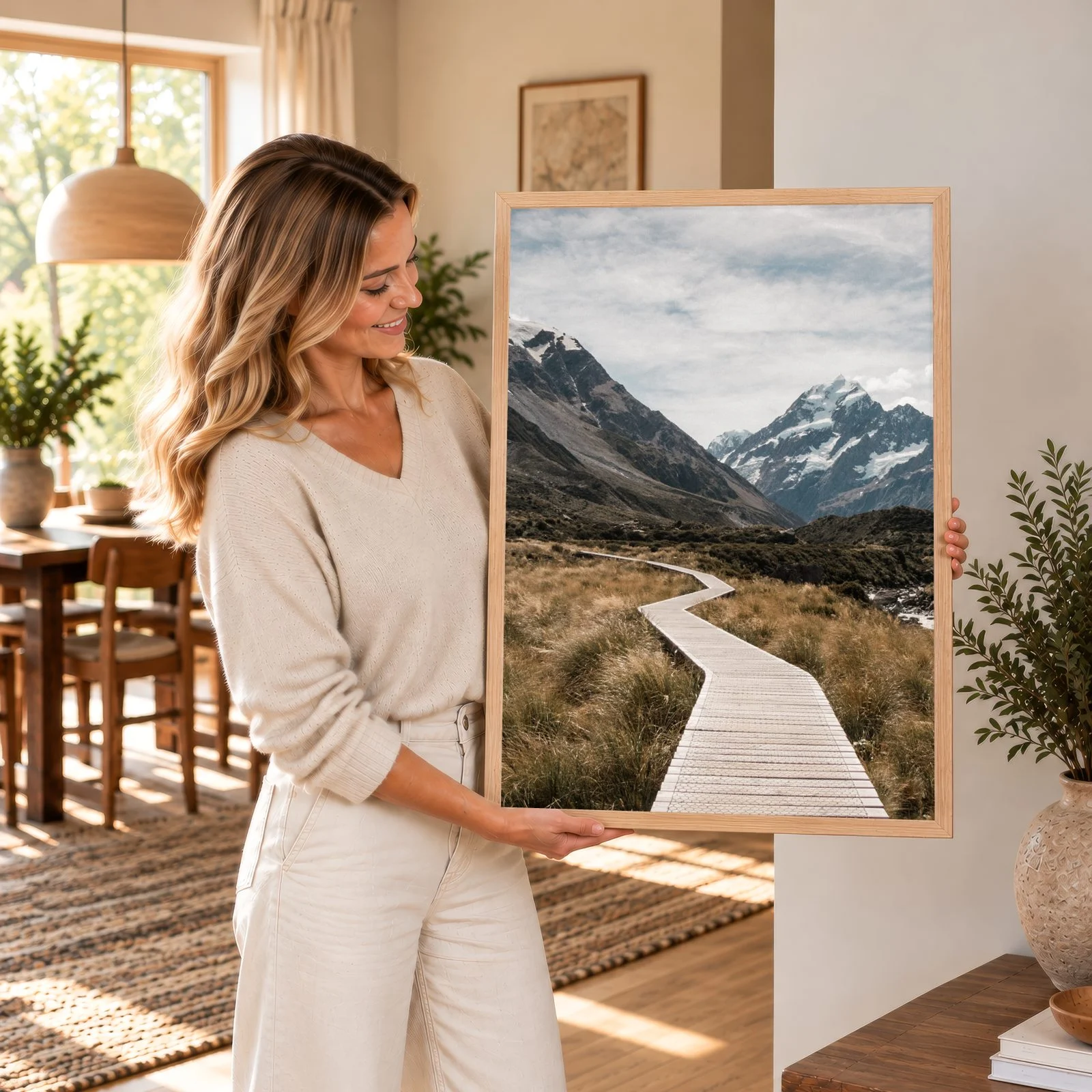 Natur Nr. 11 – Akustikbild mit Druck, 104 × 73 cm