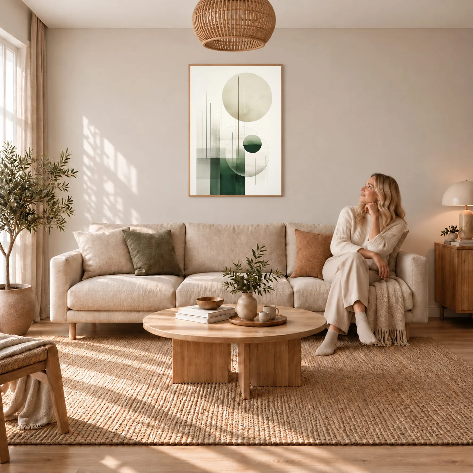 Boho Nr. 177 – Akustikbild mit Druck, 104 × 73 cm
