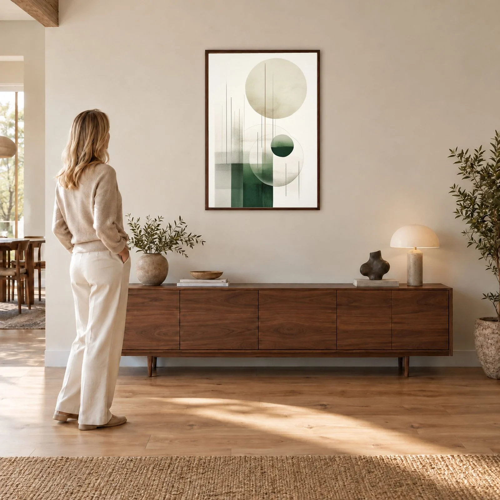 Boho Nr. 177 – Akustikbild mit Druck, 104 × 73 cm