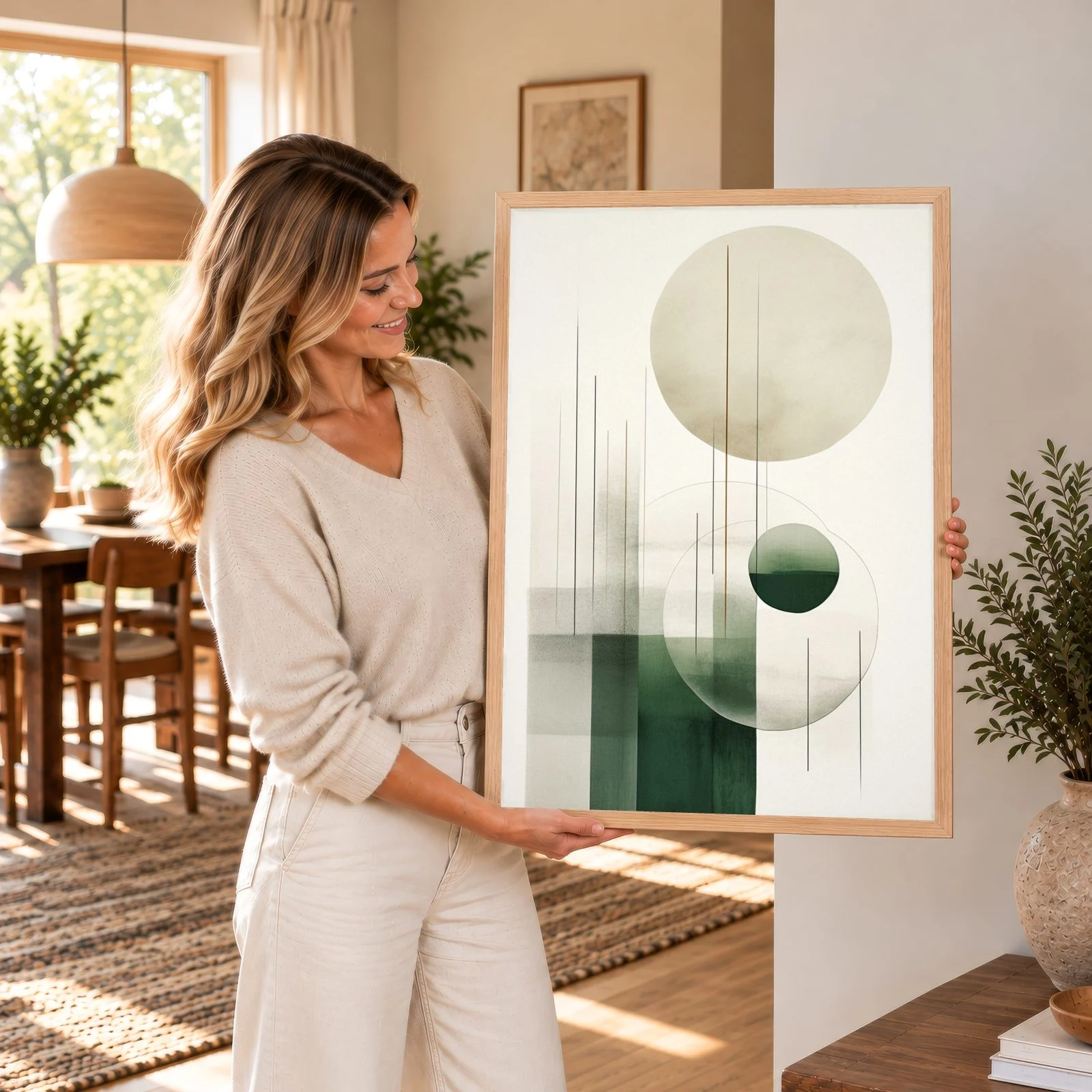 Boho Nr. 177 – Akustikbild mit Druck, 104 × 73 cm