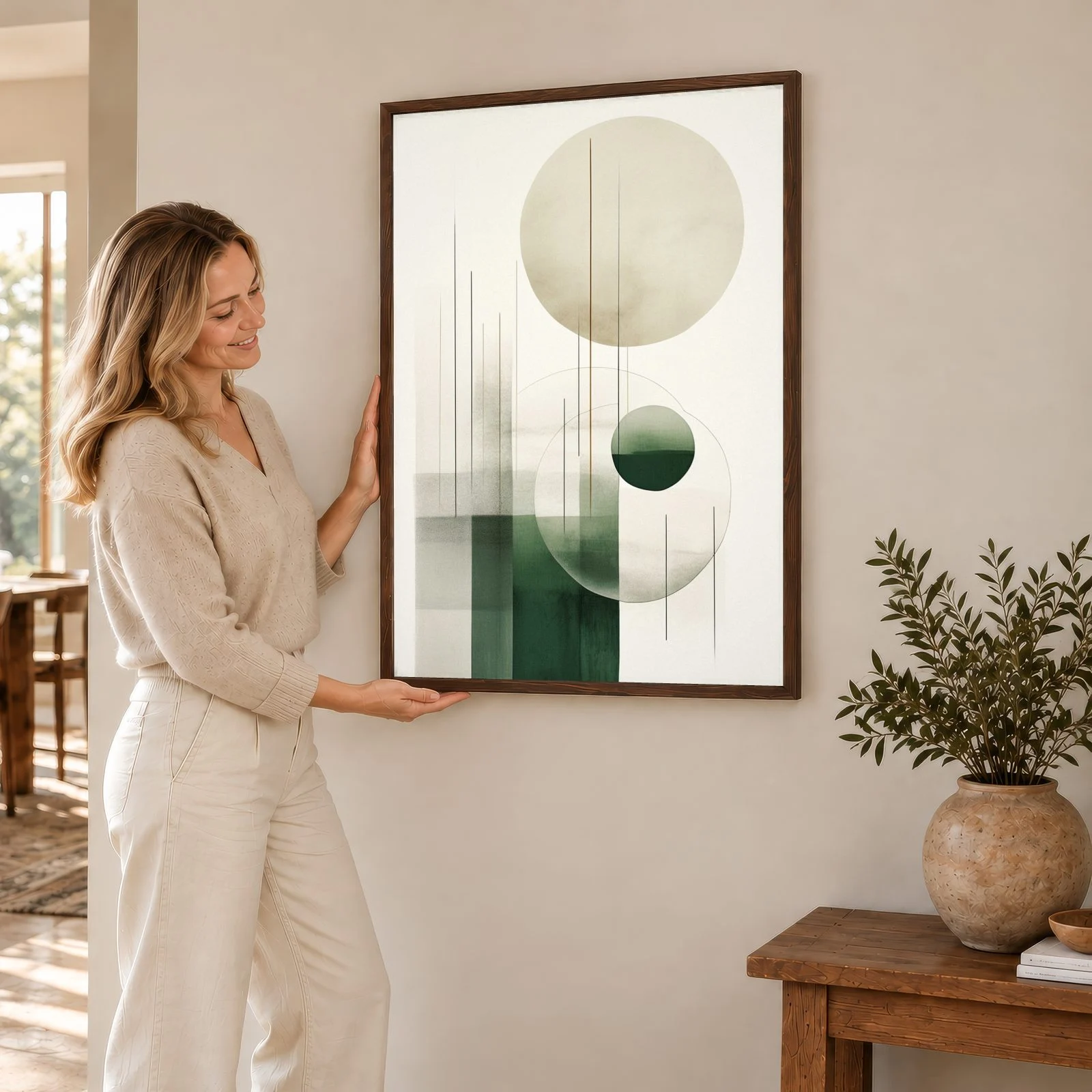 Boho Nr. 177 – Akustikbild mit Druck, 104 × 73 cm