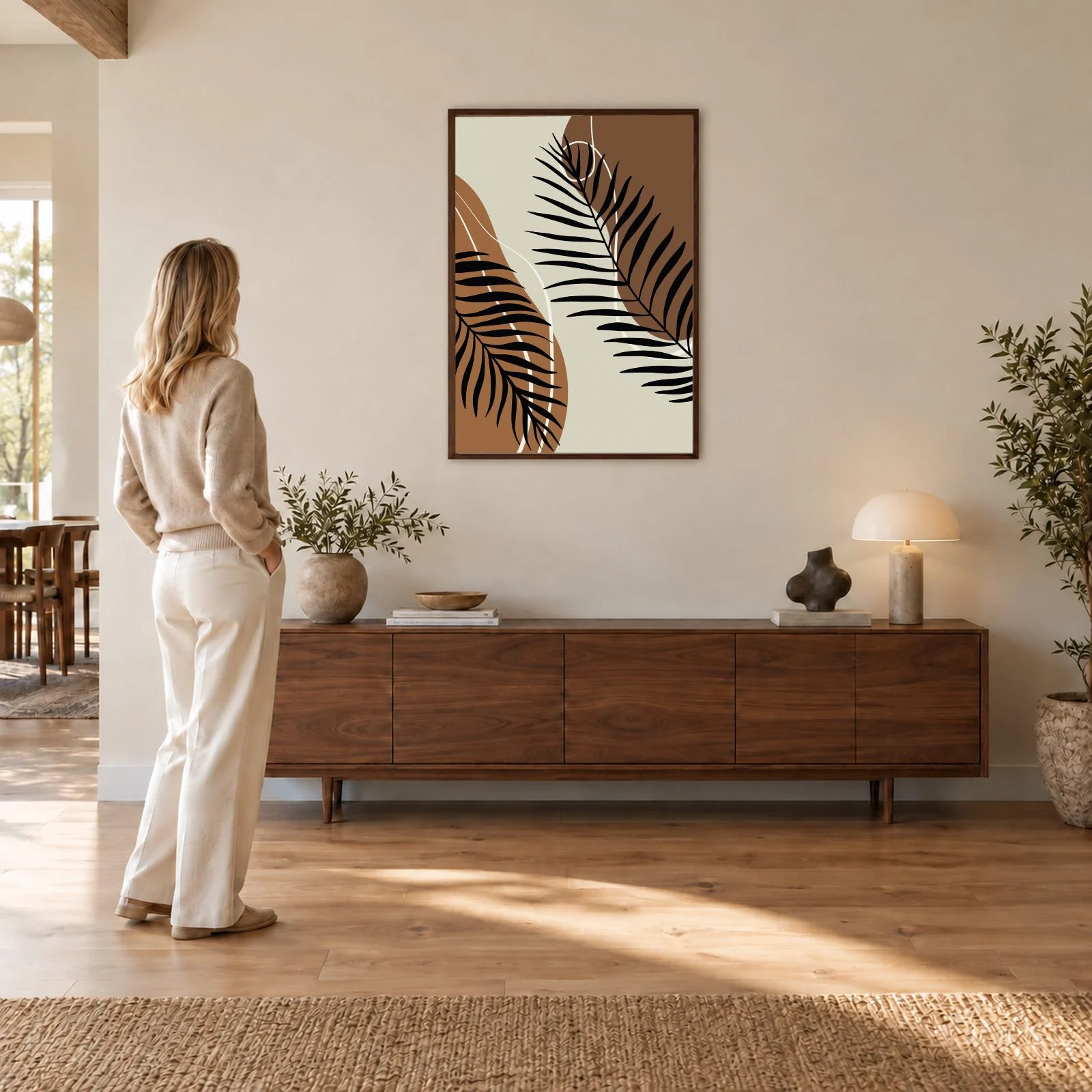 Boho Nr. 601 – Akustikbild mit Druck, 104 × 73 cm