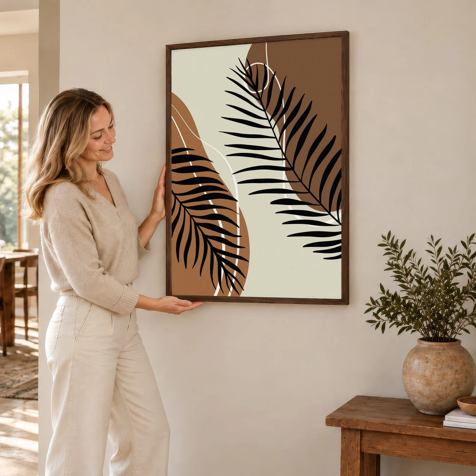 Boho Nr. 601 – Akustikbild mit Druck, 104 × 73 cm