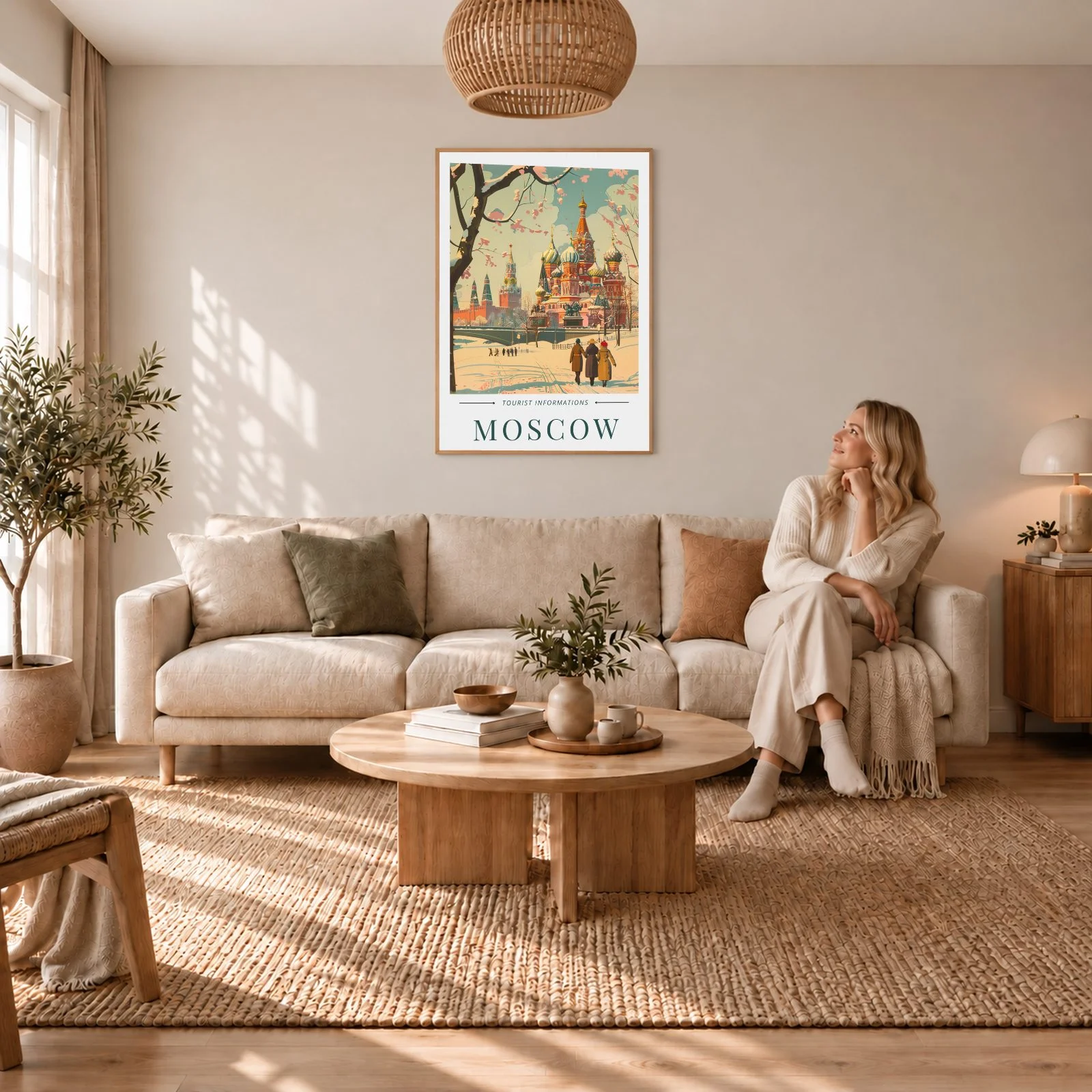 Reisen Nr. 74 – Akustikbild mit Druck, 104 × 73 cm