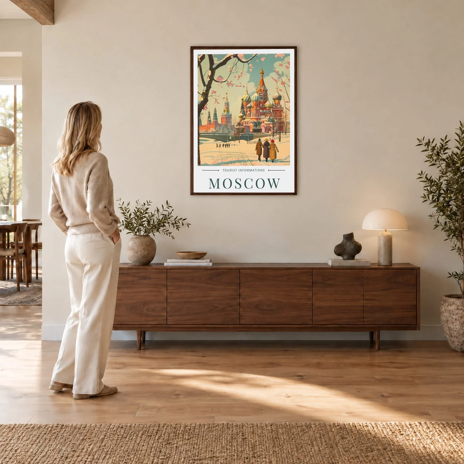 Reisen Nr. 74 – Akustikbild mit Druck, 104 × 73 cm